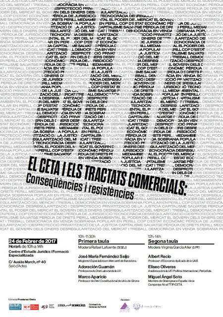 El CETA i els tractats comercials: Conseq&uuml;ences i resist&egrave;ncies 