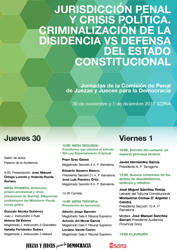 Jurisdicci&oacute;n penal y crisis pol&iacute;tica, criminalizaci&oacute;n de la disidencia vs defensa del estado constitucional