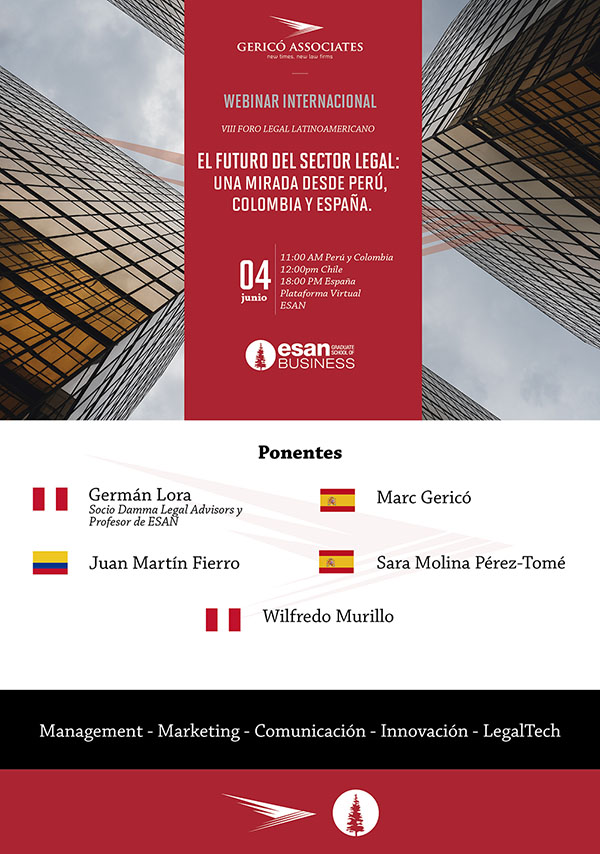 El futuro del sector legal: una mirada desde Per&uacute;, Colombia y Espa&ntilde;a.