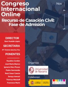 Congreso internacional: Recurso de Casaci&oacute;n Civil: Fase de admisi&oacute;n