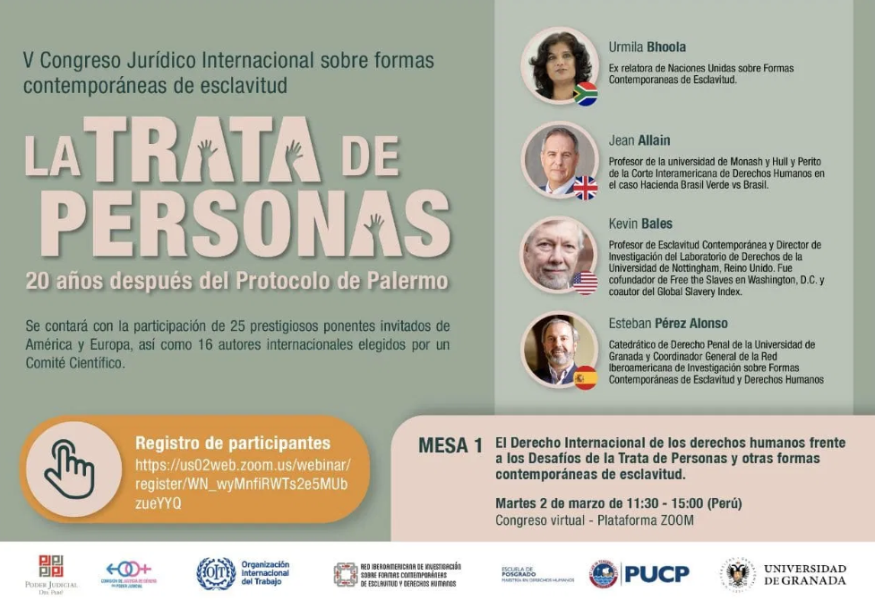 V Congreso Jur&iacute;dico Internacional sobre formas contempor&aacute;neas de esclavitud