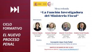 La funci&oacute;n investigadora del Ministerio Fiscal.