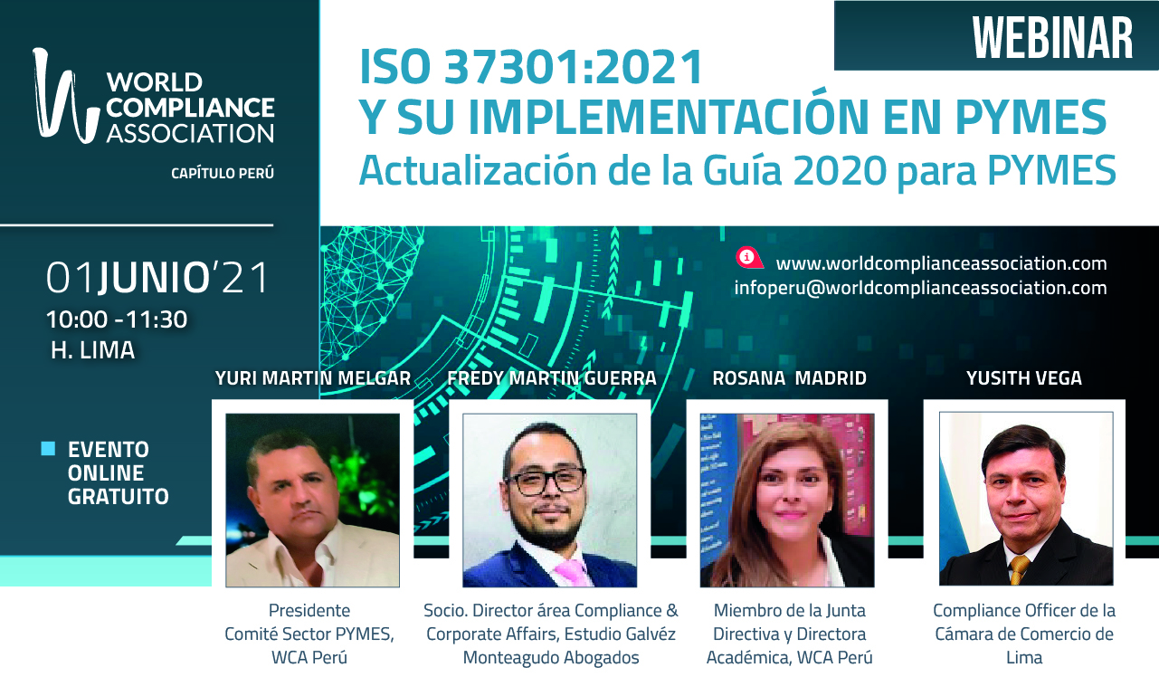 Webinar: ISO 37301:2021 y su implementaci&oacute;n en pymes - Actualizaci&oacute;n de la Gu&iacute;a 2020 para pymes
