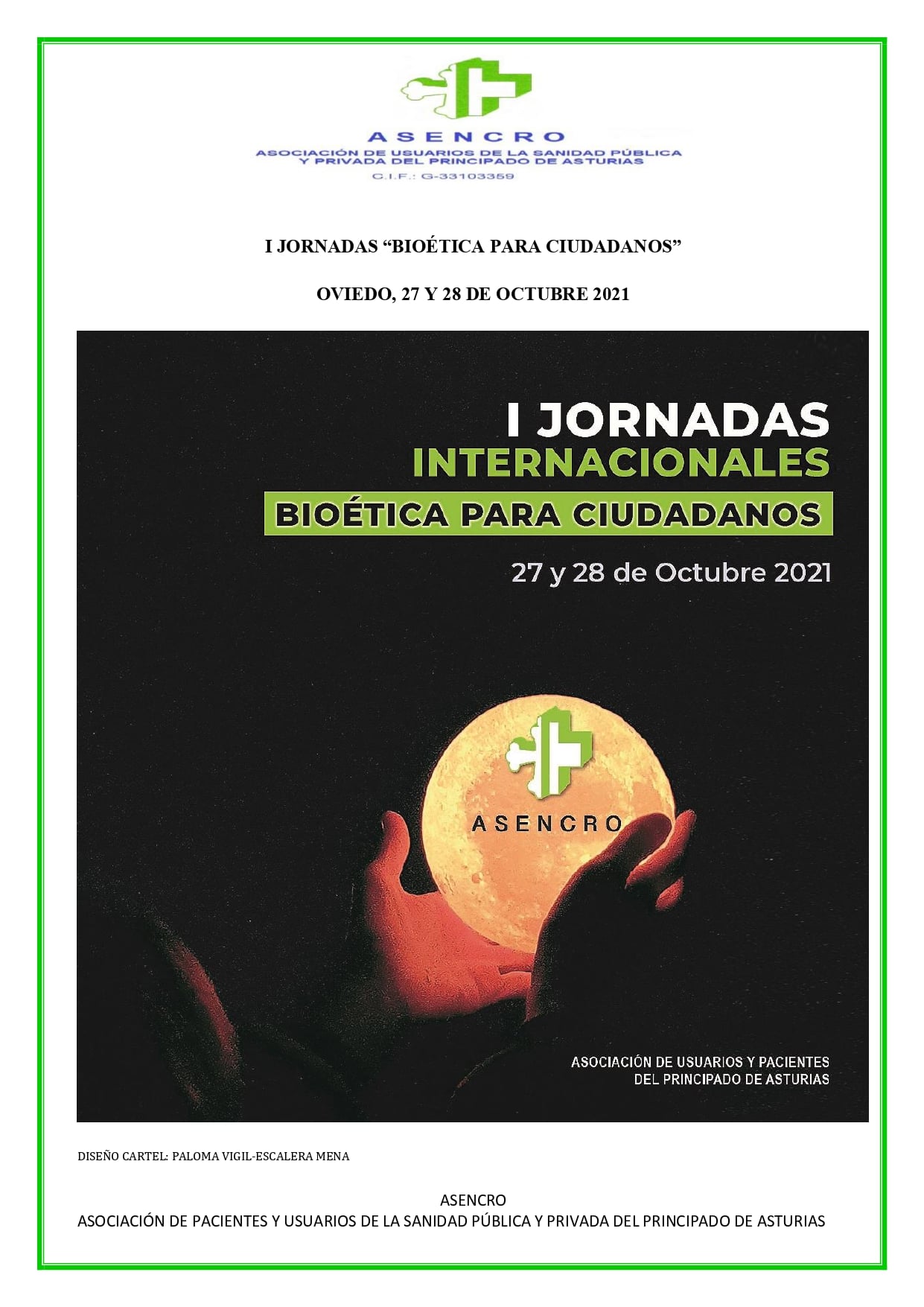 I Jornadas Internacionales Bio&eacute;tica para ciudadanos