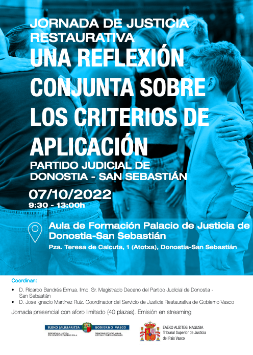 Jornada de justicia restaurativa: Una reflexi&oacute;n conjunta sobre los criterios de aplicaci&oacute;n