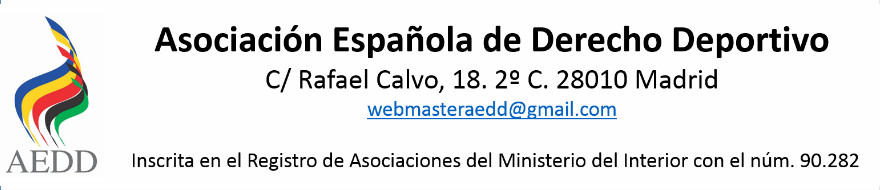 XII Congreso de la Asociación Española de Derecho Deportivo